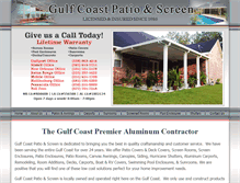 Tablet Screenshot of gulfcoastpatioandscreen.com